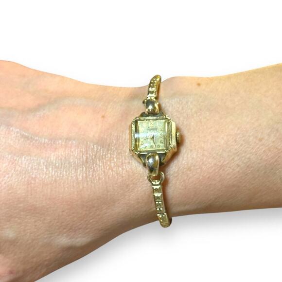 Vintage Broadway Wristwatch Womens 10 kt Yellow Rolled Gold Plate Wind WORKS main image 12